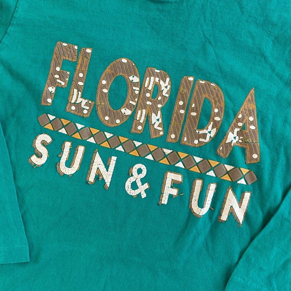 Vintage Florida Sun & Fun Clothing for Cool People Long Sleeve Shirt Adult Small - Picture 4 of 7